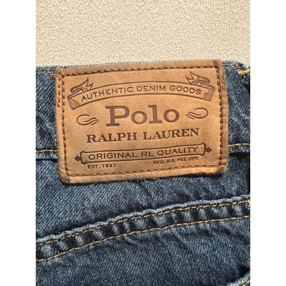 Polo Ralph Lauren Classic Fit Mens Blue Denim Button Fly Jeans 33x30